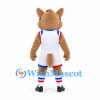 Dog Mascot Costume with Sunglasses and White Sports Uniform