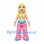 Mermaid Mascot Costume with Blonde Hair and Pink Scale Pants