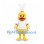 Duck Mascot Costume in Yellow with White Sports Shirt