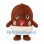 Chestnut Mascot Costume in Brown with Cream Ribbed Base