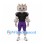 Dragon Mascot Costume with Spiky Gray Body and Black Football Shirt