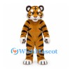 Tiger Mascot Costume in Orange with Black Stripes and White Paws