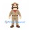 Explorer Mascot Costume with Tan Safari Suit and Brown Beard