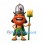 Goblin Mascot Costume with Orange Face and Green Cape