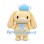 Rabbit Mascot Costume in Cream with Blue Hat and Bow