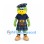Duck Mascot Costume in Green with Tartan Kilt and Cap