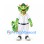 Dragon Mascot Costume in Green with White Baseball Uniform