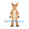 Kangaroo Mascot Costume in Tan with White Chest and Large Ears