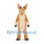 Kangaroo Mascot Costume in Tan with White Chest and Large Ears