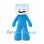 Ice Cube Mascot Costume with Pale Blue Head and Blue Body
