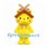 Cat Mascot Costume in Yellow with Brown Roof Hat