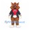 Cat Mascot Costume with Gray Tailcoat and Red Necktie