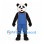 Panda Mascot Costume with Blue Sports Shirt and Shorts