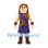 Highland Warrior Mascot Costume with Blue Tartan Kilt and Sash