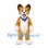 Corgi Dog Mascot Costume with Tan White Fur and Blue Bandanna