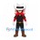 Cowboy Mascot Costume with Red Beard and Black Shirt