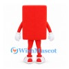 Building Brick Mascot Costume in Red with Four Raised Studs