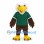 Eagle Mascot Costume with White Head and Green Sports Shirt