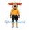 Moose Mascot Costume with Orange Sports Shirt and Black Shorts