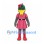 Duck Mascot Costume with Green Head and Pink Polka Dot Dress