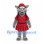Pig Mascot Costume in Gray with Red Tennis Dress and Cap