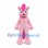 Pony Mascot Costume in Pink with Curly Mane and Tail