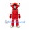 Bull Mascot Costume in Red with Red Basketball Uniform
