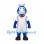Horse Mascot Costume in Blue with White Sports Uniform