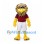 Eagle Mascot Costume with Layered Tan Feathers and Burgundy Shirt
