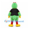 Parrot Mascot Costume in Green with Black Polo Shirt