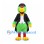 Parrot Mascot Costume in Green with Black Tuxedo Tailcoat