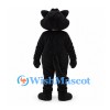Cat Mascot Costume in Black with White Belly and Gold Collar Tag