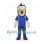 Hedgehog Mascot Costume with Blue Sports Shirt and Cap
