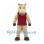 Horse Mascot Costume in Cream with Burgundy Sleeveless Shirt