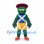 Thistle Mascot Costume with Blue Scottish Flag Sports Shirt
