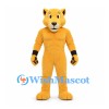 Lioness Mascot Costume with Muscular Gold Body and Black Wristbands