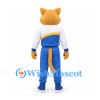 Lioness Mascot Costume with Blue White Tracksuit