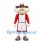 Cowboy Mascot Costume with Gray Hat and White Basketball Uniform