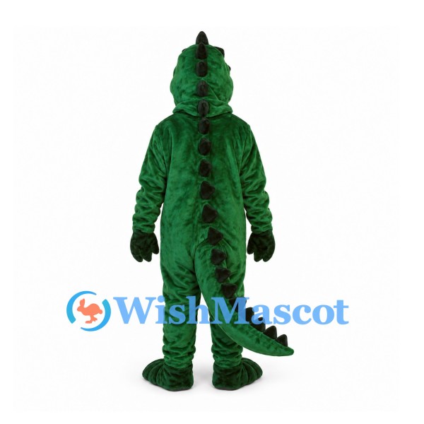 Crocodile Mascot Costume in Dark Green with Cream Belly