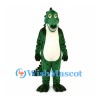 Crocodile Mascot Costume in Dark Green with Cream Belly