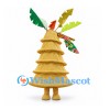 Tiki Monster Mascot Costume with Gold Layered Body and Colorful Spikes