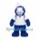 Monster Mascot Costume in Blue with White Sports Shirt