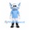 Alien Mascot Costume in Pale Blue with White Shorts and Black Shoes