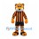Tiger Mascot Costume with Orange Black Striped Soccer Uniform