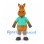 Horse Mascot Costume in Brown with Turquoise Shirt