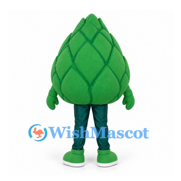 Hop Cone Mascot Costume in Green with Layered Leaf Body