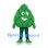 Hop Cone Mascot Costume in Green with Layered Leaf Body