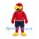 Eagle Mascot Costume in Red with Red Sports Shirt and Navy Shorts