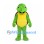 Turtle Mascot Costume in Green with Yellow Belly and Brown Shell