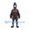 Blue Jay Mascot Costume with Brown Sports Shirt and Feathered Wings